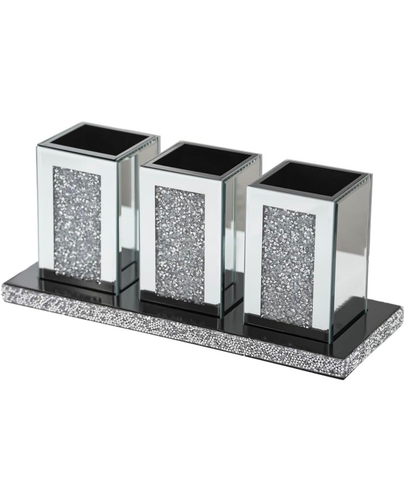 Pibeyer Crystal Crush Diamond Jar Table Centerpiece Decorations for Dining Room,