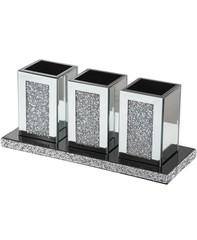 Pibeyer Crystal Crush Diamond Jar Table Centerpiece Decorations for Dining Room,