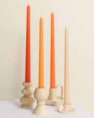 Taper Candles 12 Inch 20 Pack 9 Hour Burn Unscented 12 Inch-20 Count Orange