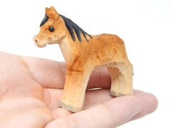 Horse Pony Cake Topper Bride Groom Love Wedding Engagement Wood Statue Farm Barn