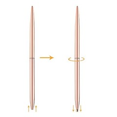 6 Pack Rose Gold Ballpoint Pens – Bulk Fancy Metallic Retractable Rose Gold 3