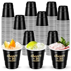 100 Pcs Cheers to 30 40 50 60 70 Years Shot Glasses 2 oz Disposable 30 Years