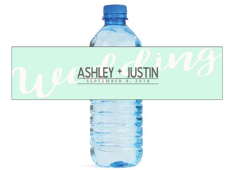 Mint Wedding Water Bottle Labels Engagement Party Bridal Shower …