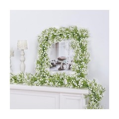 Dolicer 2 Pcs Babys Breath Artificial Flowers Vines, Faux White… Fast USA SHIP