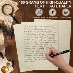 Certificate Paper set 8.5×11 In Parchment Printer Stationery 70 PCS