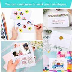 Joyberg 70 Packs A4 Envelopes, White, 4×6 Photo, Self (4.25×6.25in), White