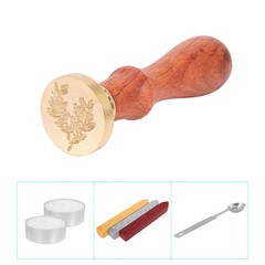 Yoption Wax Seal Stamp Kit, Eucalyptus Sealing Stamp with Gold Red Silver Sea…