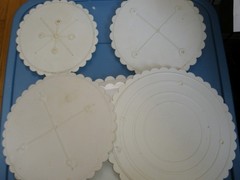 Wilton Circles of Strength 6 tier Cake Separator Plates Scalloped 7”-14″ not 2