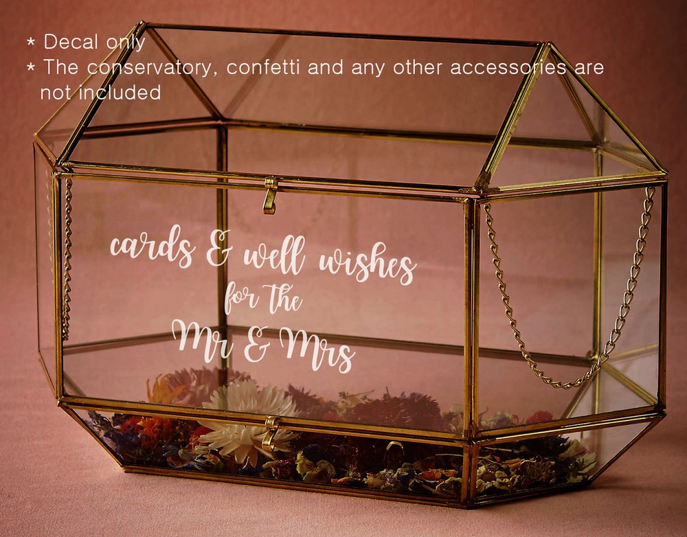 Cards & Well Wishes for the Mr. & Mrs. Cards Wedding Wishing Well Sign Decal