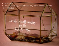 Cards & Well Wishes for the Mr. & Mrs. Cards Wedding Wishing Well Sign Decal