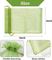 120 bolsas de organza multicolor de 4 x 6 pulgadas, pequeñas bolsitas para