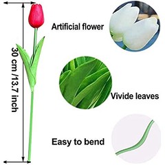 24pcs Multicolor Artificial Tulip Latex Real Touch for DIY Bouquets Wedding