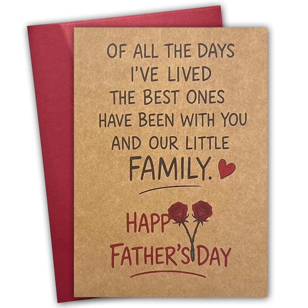 Sweet Fathers Day Card Gifts for Husband Boyfriend,Romantic Father’s Day Card…
