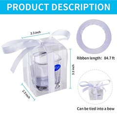 WANGDEFA 20-Piece Shot Glass Gift Box – 2.36 X 2.36 X 3.15 Inch Bags for