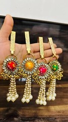 10 Classic Designer Tassel Side Kamarband Chabi Challa Satka With Ring and Box