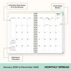 Blue Sky Day Designer 2026 Weekly and Monthly Planner Calendar, January 2026 …