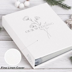 Lanpn Wedding Photo Album 5×7 2 5×7/50 Photos(2PK), OUR WEDDING – White
