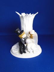 New RARE Vintage Wilton «Flowering Love » Wedding Cake Top Vase, 1971, #111-9394