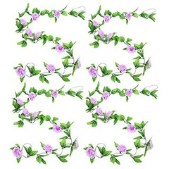 4 Pack 7.8ft Artificial Rose Vines with Green Leaves Fake Flowers Plants