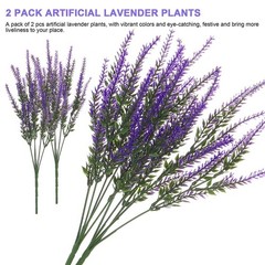 2-10 Bundles Artificial Flower Fake Plants Lavender Hanging Garden Wedding Decor