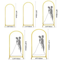 1x Metal Arch Backdrop Stand Wedding Frame for Birthday Party 4ft – 6.6ft 7.2ft