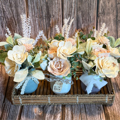 Sola Wood Wedding Floral Centerpieces Set of 3 Mason Jar Bridal Shower Decor