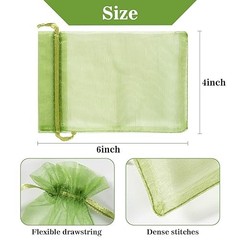 120PCS Organza Bags 4»x6» – Muticolor Small 1 Count (Pack of 120) Multicolor