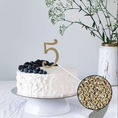 2.5″ GOLD Number 5 Rhinestone Cake Topper Wedding Cupcake Dessert Dessert Events