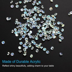 14000Pcs Acrylic Wedding Table Diamonds 3mm Crystals Gems Mint Green AB