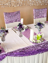 Set of 6 Mini Floral Centerpieces for Wedding & Home Decor – Purple Bouquets