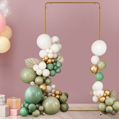 6.6′ Wedding Arch Backdrop Stand for Ceremony Square Gold Balloon Arches Stand