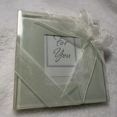 Set Of 2 – Forever Glass Photo Coasters 4 x 4 Inch NEW NIB