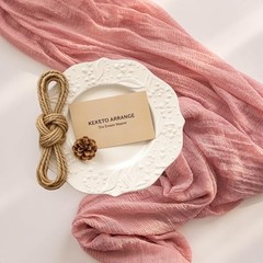 Mothers Day Cheesecloth Table Runner Gauze20 Inch0 FT Rustic Boho 1 Dusty Rose