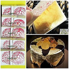 50pcs.Real Pure 24K Edible Genuine Gold Leaf for Decorate Cake Food Artist Lover