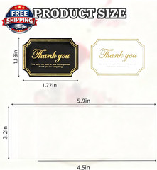 200 Pcs Chocolate Bar Wrappers with 200 Pcs Gold Foil Thank You Stickers – 3.2 X