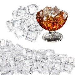 Fake Ice, 0.7» Fake Ice Cubes Clear Acrylic Ice Cubes Vase Fillers for