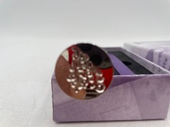 Silver Wax Seal Stamp Set By Younique Purple Wax Stick Decorative Design In Box