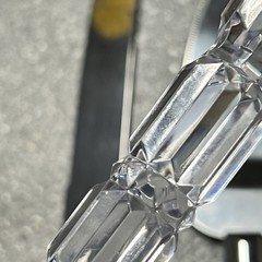 Wedding/ Holiday Cake Cutter 3pc Set~ Stainless Steel ~Clear/ Beveled Handles