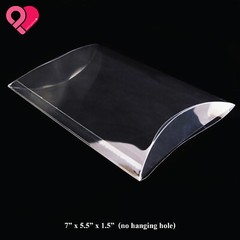 PVC Plastic Clear Transparent Pillow Rectangle Gift Favor Candy Nut Box Bulk 12