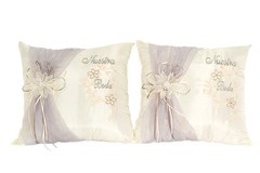 Ivory Satin Wedding Kneeling Pillow Set – Nuestra Boda Kneeling Pillows (2 pcs)