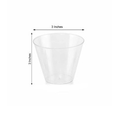 25 pk 9 oz Plastic CLEAR Tumbler CUPS Disposable Tableware Party Wedding SALE