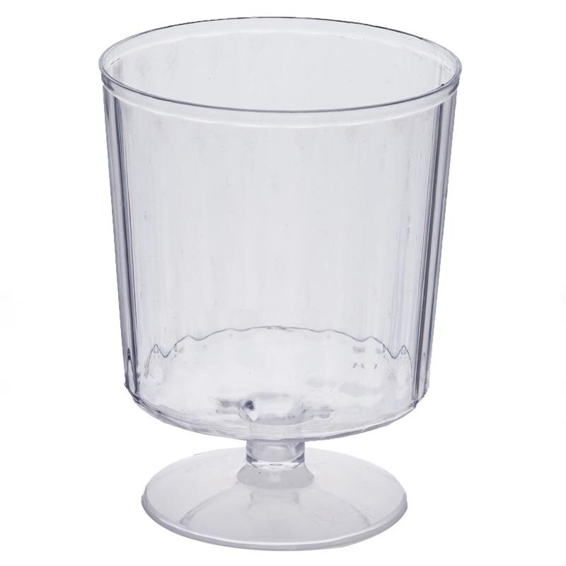 8 oz Disposable CLEAR PLASTIC Wine GLASS Party Dinner Wedding TABLEWARE SALE