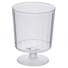 8 oz Disposable CLEAR PLASTIC Wine GLASS Party Dinner Wedding TABLEWARE SALE