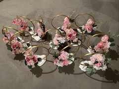 Pink Floral Table Centerpieces Total Of 12
