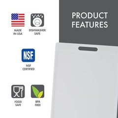 Dexas NSF Certified Polysafe Cutting Board with Handle, 6.25 x 8.5 Inches, Re…