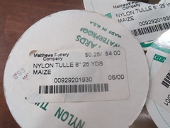 (Lot of 3) Nylon Tulle Shear Fabric (6″x 25yds) Maze, 75 Yards Total