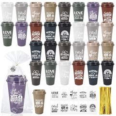 30 Pack Nurse Appreciation Gifts, 16 oz Plastic Tumblers Bulk, Dusty Lovely