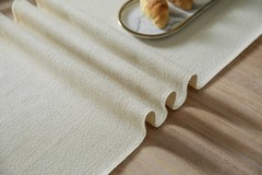 ZeeMart Cream Table Runners 60 Inches Long, Burlap Linen Style Rustic Farmhou…
