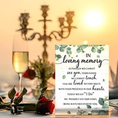 Memorial Table Sign for Wedding, Wedding Wooden Decorations for Fresh