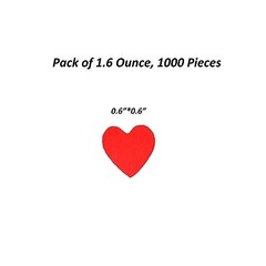 Confetti Heart Metallic Confetti Table Sprinkles or DIY for Heart Red 2